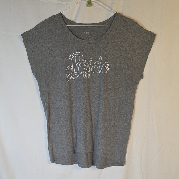 Apt. 9 Gray 'Bride' Women's Short Sleeved Tee Top - Picture 1 of 4